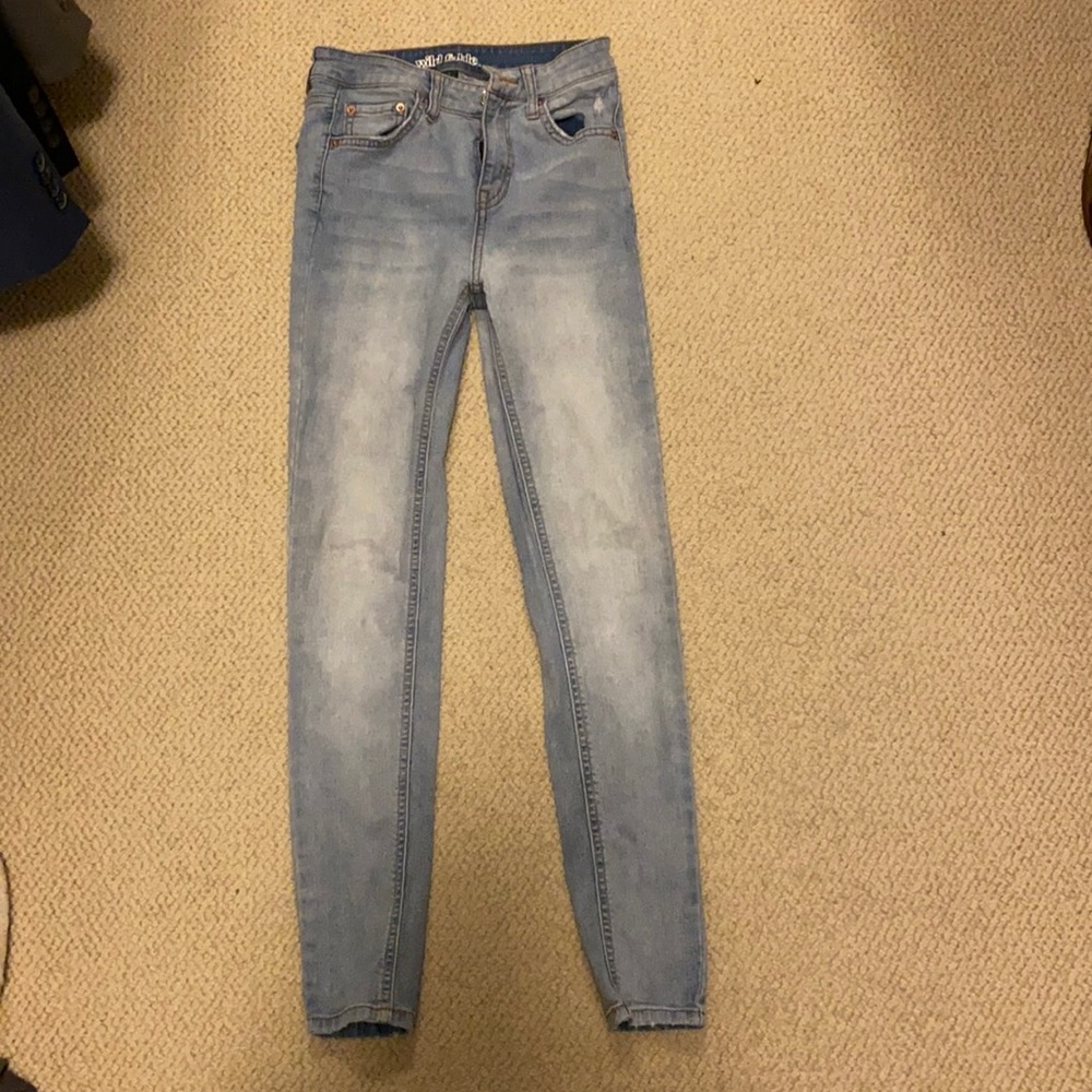 High waisted skinny jeans